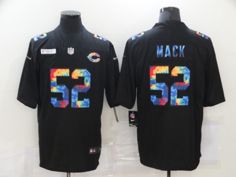 Men Chicago Bears #52 Mack Rainbow Edition black 2020 Nike NFL Jerseys->new england patriots->NFL Jersey